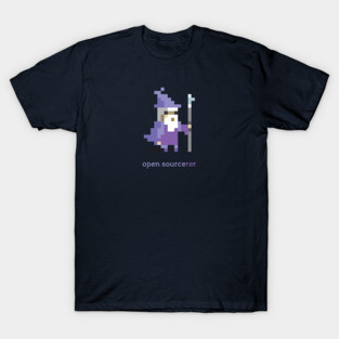8 bit Open Source Sorcerer   Programming T Shirt