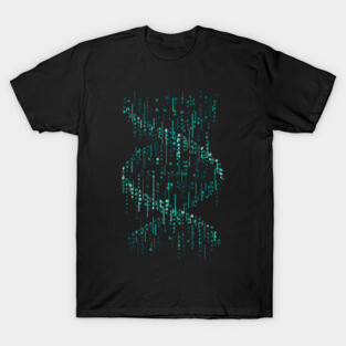 Matrix Binary Code DNA Helix Science T Shirt