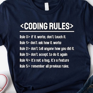 May include A navy blue t shirt with white text th