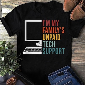 May include Black t shirt with a retro style compu