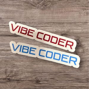 AI Vibe Coder Sticker Cool Programmer Vinyl Decal 