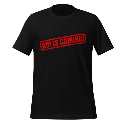 Image of the AGI IS COMING Stamp T Shirt unisex Bl