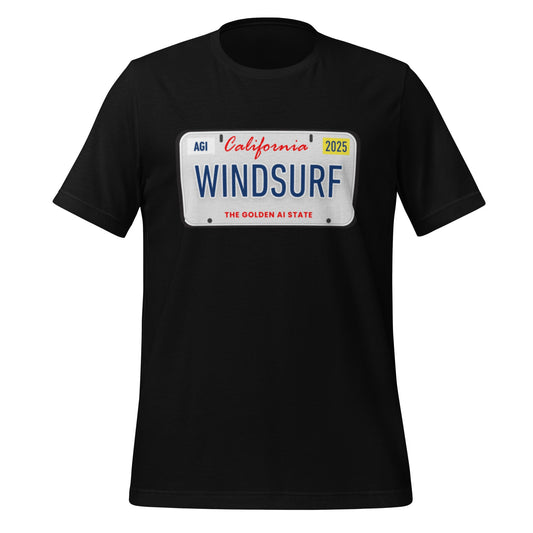 Product mockup photo of the WINDSURF License Plate