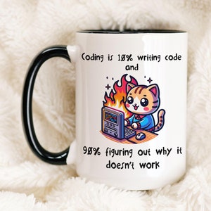 Programmer Cat Computer Coffee Mug Software Engine