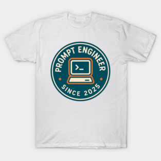 Prompt Engineer Vintage Tech Badge T Shirt